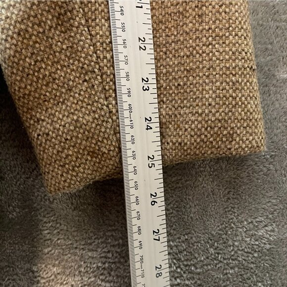 Vintage 70s Campus Tweed Wool USA Made Mid Length Heavy Insulated Overcoat 42 - Picture 14 of 14
